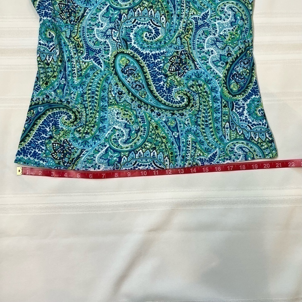 Jones‎ New York Sport SS TShirt Paisley Sz XL EUC $5 ADD ON with $15+ Bundle - Picture 5 of 7